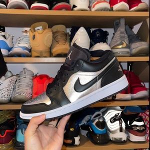 FINAL 😍NEW🔥 Jordan 1 Low Metallic Silver